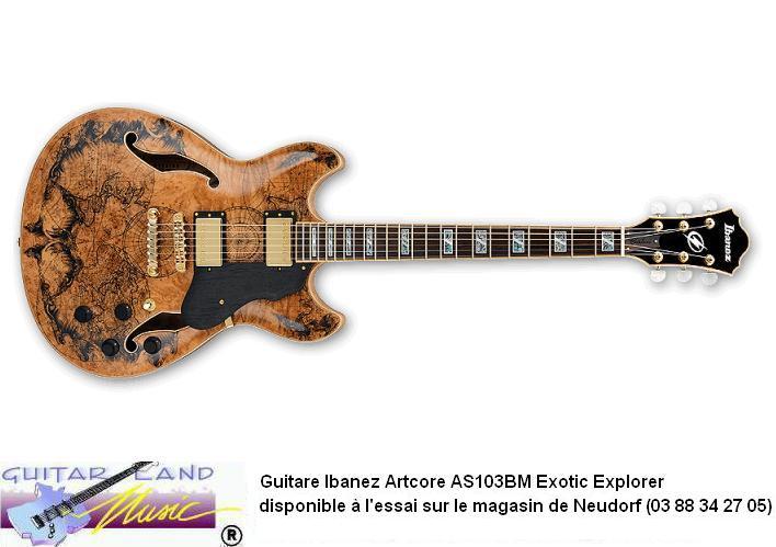 Guitare Ibanez Artcore AS103BM Exotic Explorer